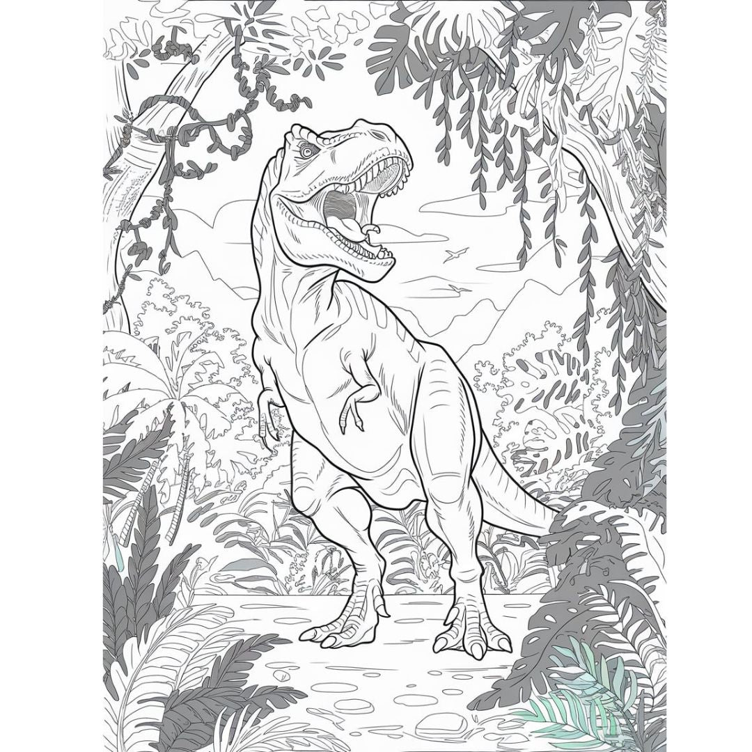 MRR - 50+ Dinosaur Coloring Pages with Full Master Resell Rights - Limited Time