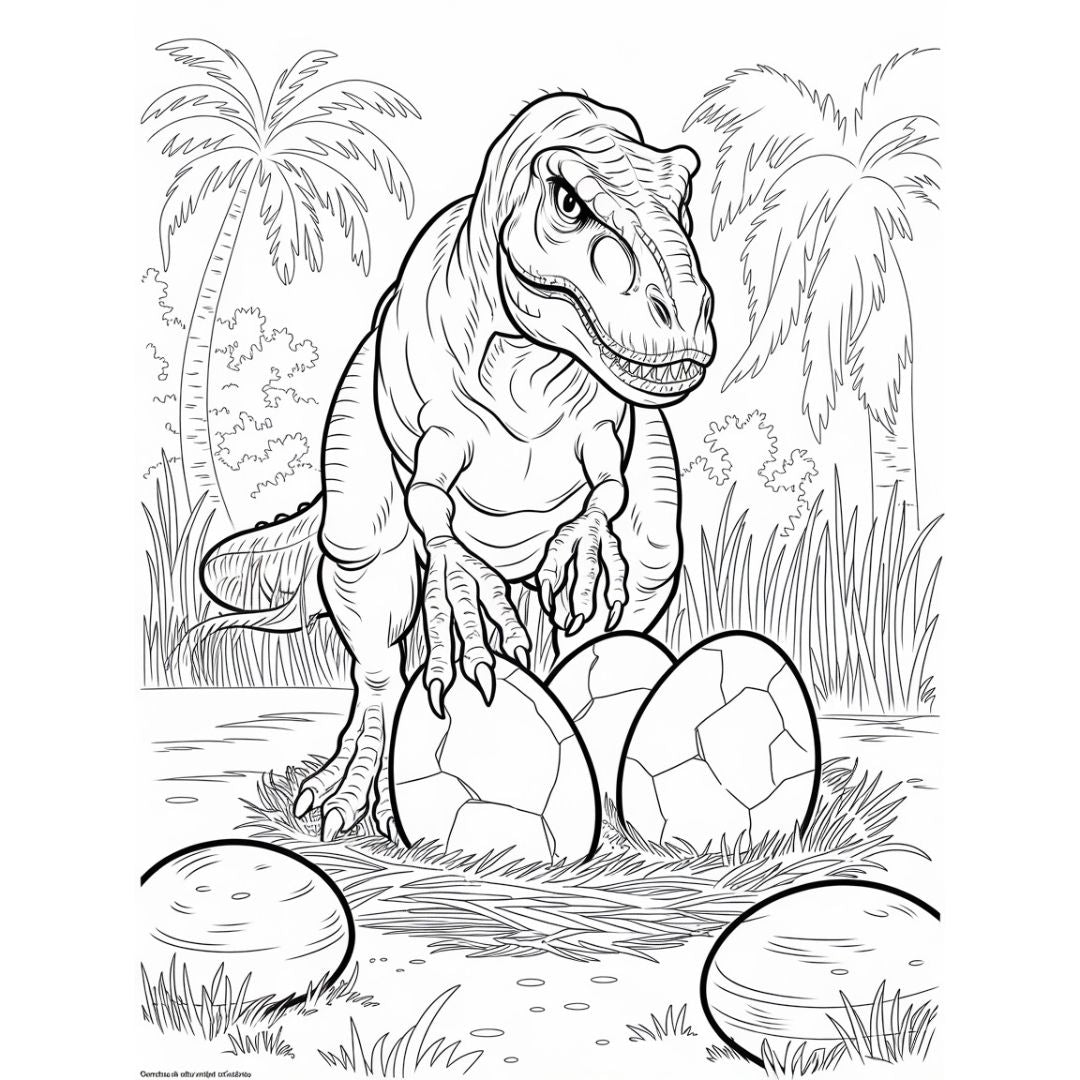 MRR - 50+ Dinosaur Coloring Pages with Full Master Resell Rights - Limited Time