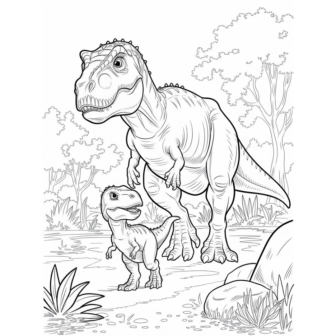 MRR - 50+ Dinosaur Coloring Pages with Full Master Resell Rights - Limited Time