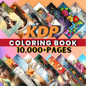 PLR Coloring Book 10,000+ Pages Bundle for KDP