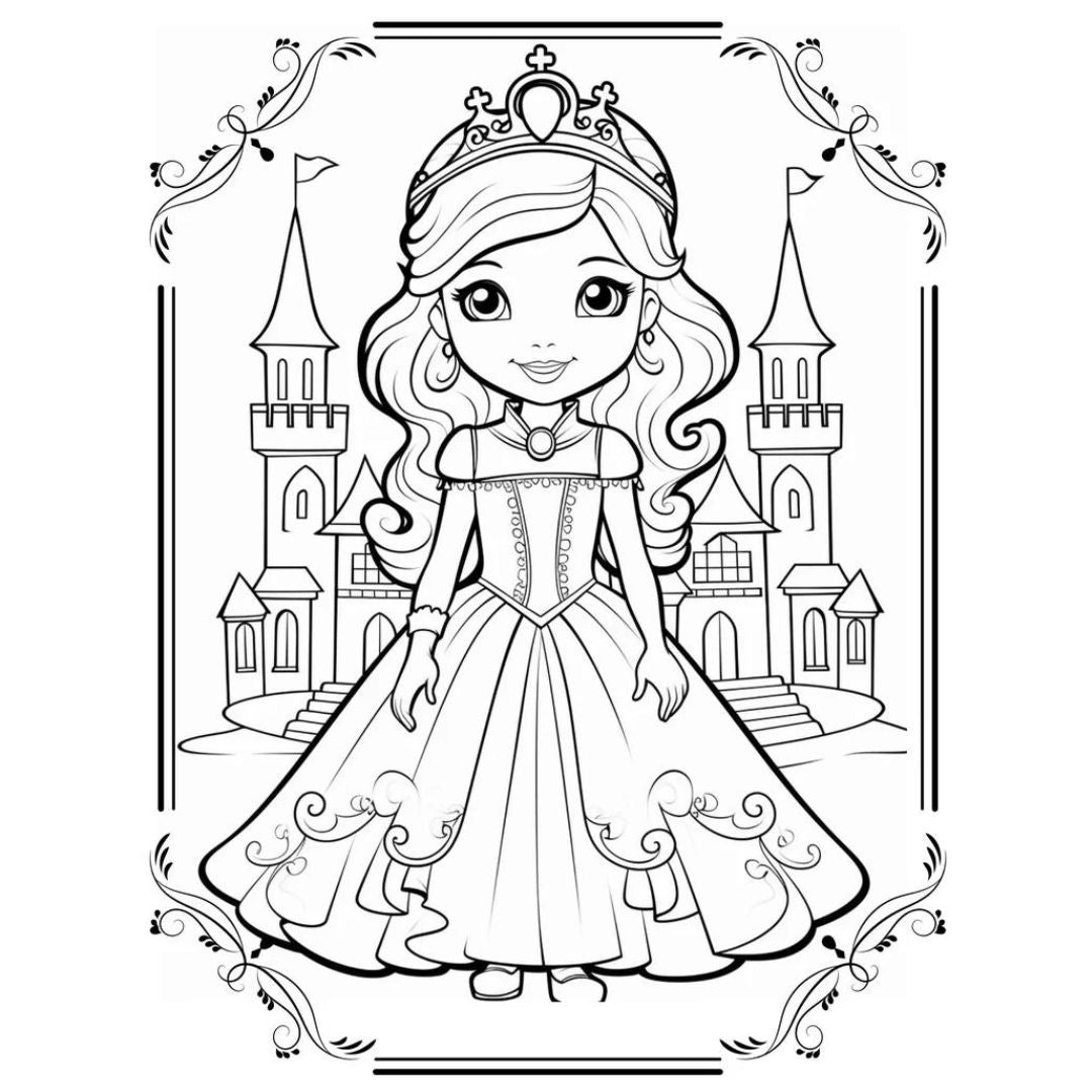 MMR - 90+ Enchanting Princess Coloring Pages with Full Master Resell Rights - Limited Time!