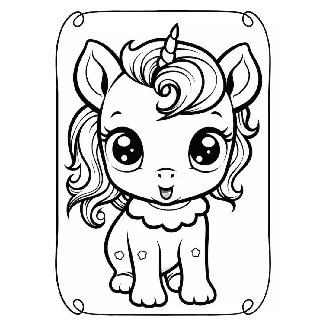 MRR Kawaii Unicorn Coloring Book – 220 Pages of Magical Coloring Fun with Full Master Resell Rights!