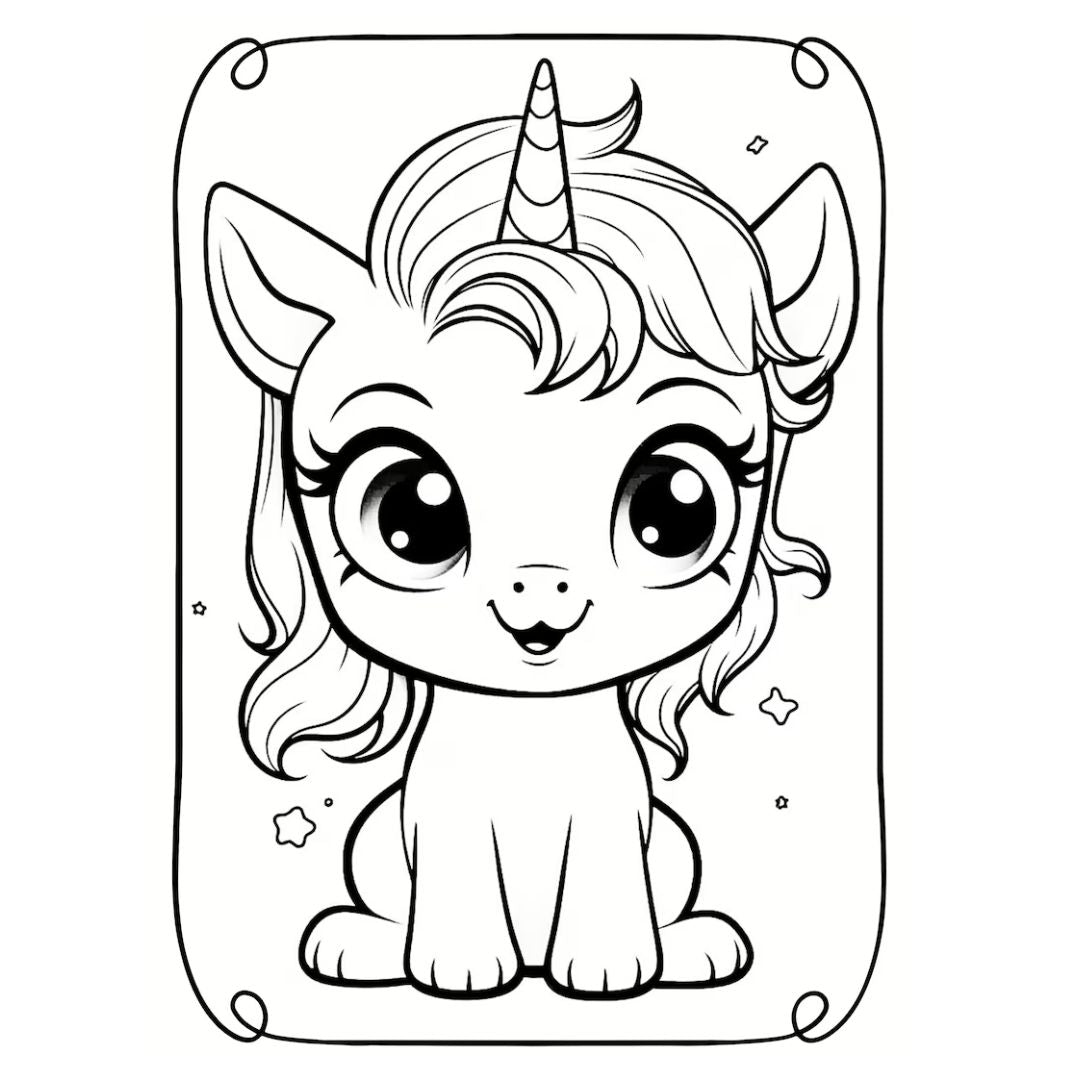 MRR Kawaii Unicorn Coloring Book – 220 Pages of Magical Coloring Fun with Full Master Resell Rights!