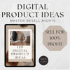 120 Digital Product Ideas with Resell Rights: Done-For-You Content, PLR eBook for Bloggers, Passive Income, and MRR