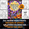 MRR - 100 Spooky Halloween Coloring Pages with Full Master Resell Rights - Limited Time