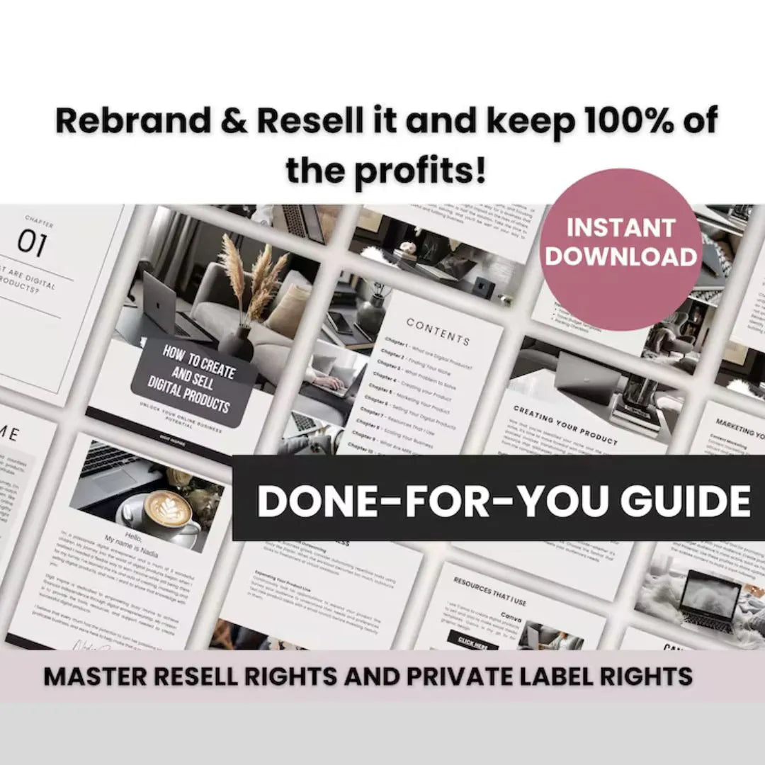 How to Create and Sell Digital Products Guide with MRR & PLR Course