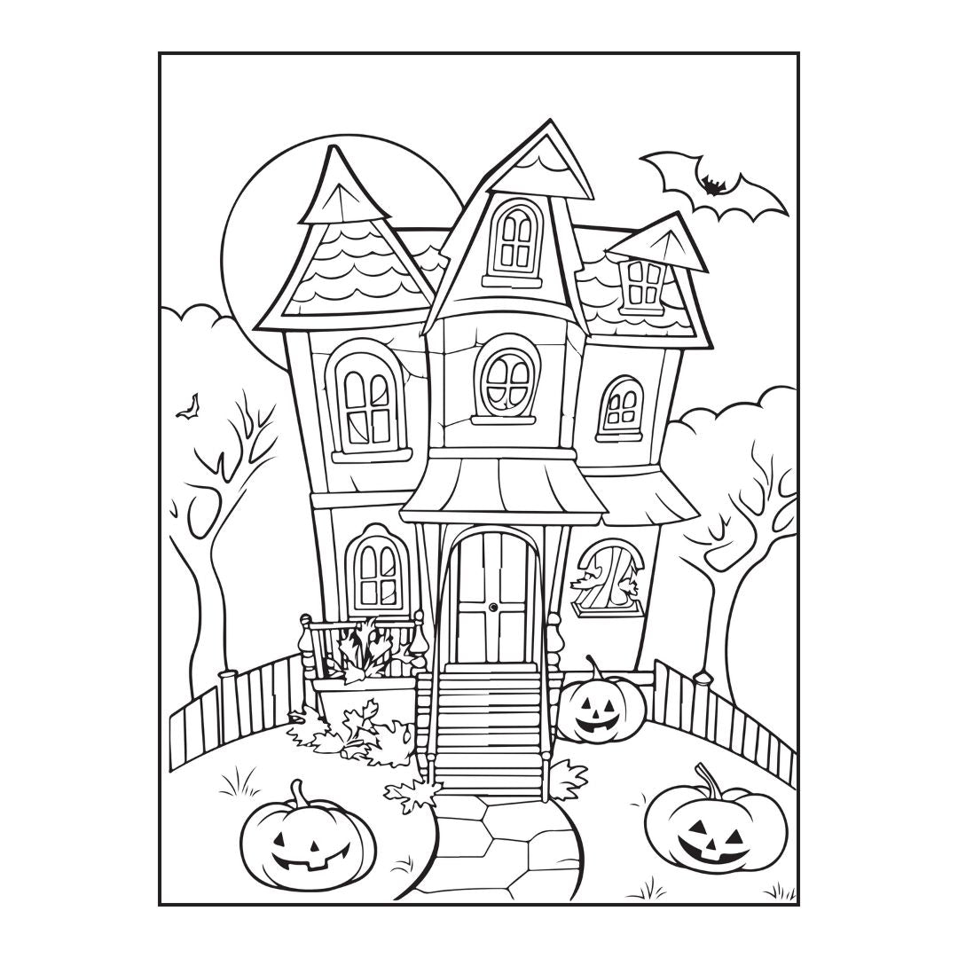 MRR - 100 Spooky Halloween Coloring Pages with Full Master Resell Rights - Limited Time