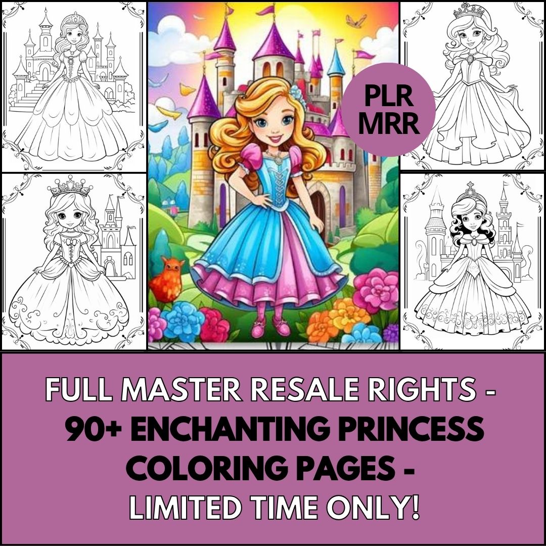 Ultimate Coloring Book Bundle: 460+ Pages of Dinosaurs, Princesses, Halloween Fun & Kawaii Unicorns with Full Master Resell Rights