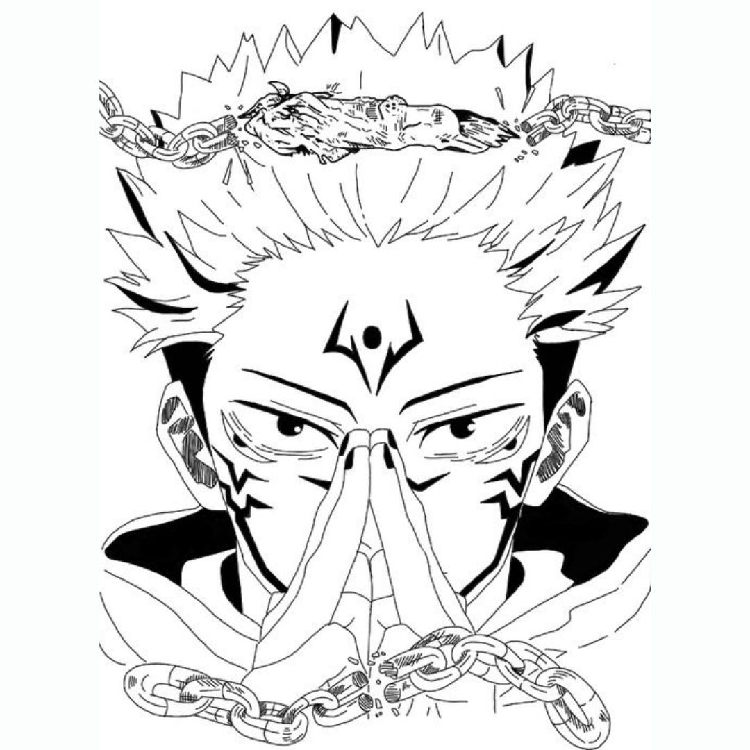 MMR - 6+ Intense Jujutsu Kaisen Coloring Pages PACK with Full Master Resell Rights - Printable PDF, Instant Download!