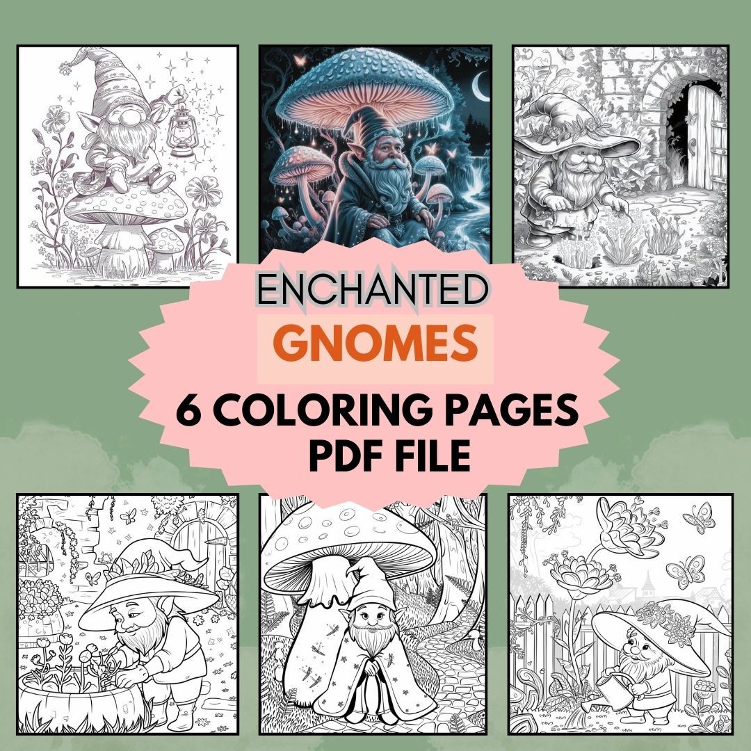 Cozy Friend Collection Bundle: 50+ Pages of Kawaii Creatures, Enchanted Gnomes, Cozy Corners & More with Full PLR Rights