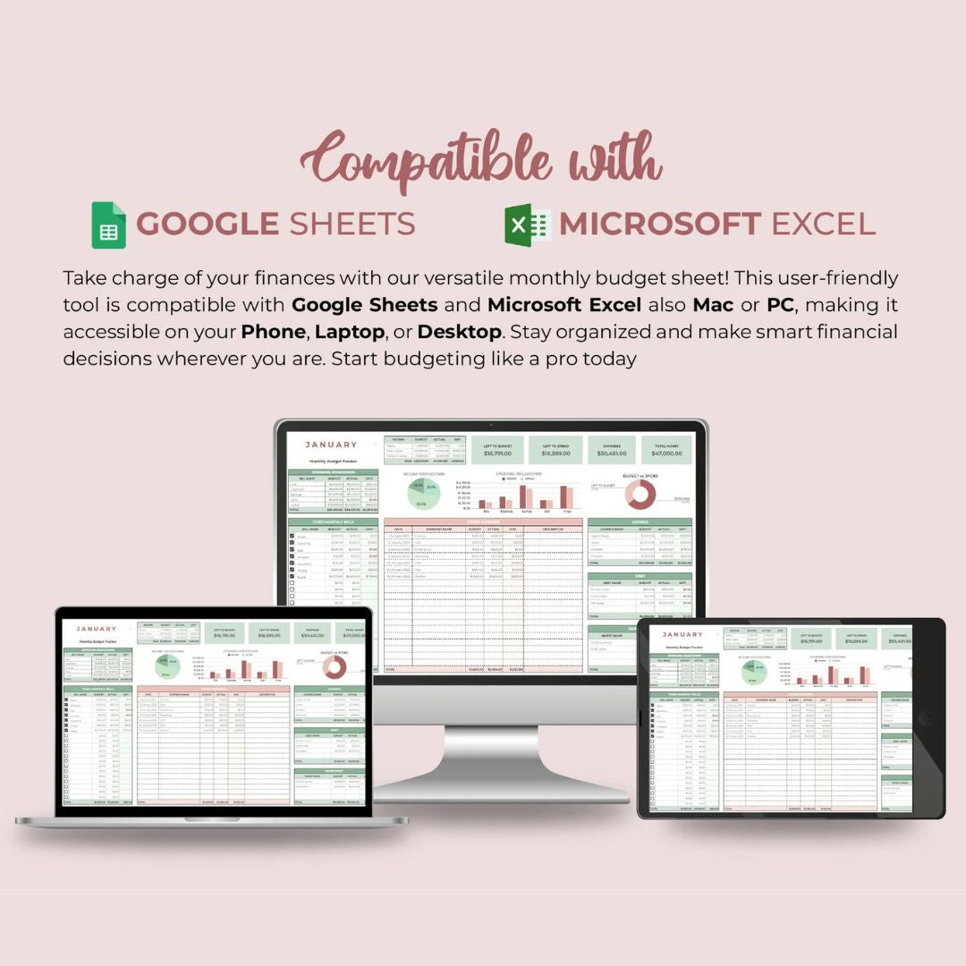 Planificador de Presupuesto Mensual Definitivo: Plantilla Personalizable para Google Sheets y Excel