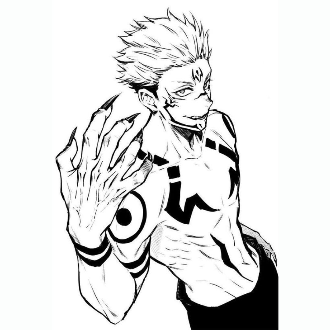 MMR - 6+ Intense Jujutsu Kaisen Coloring Pages PACK with Full Master Resell Rights - Printable PDF, Instant Download!