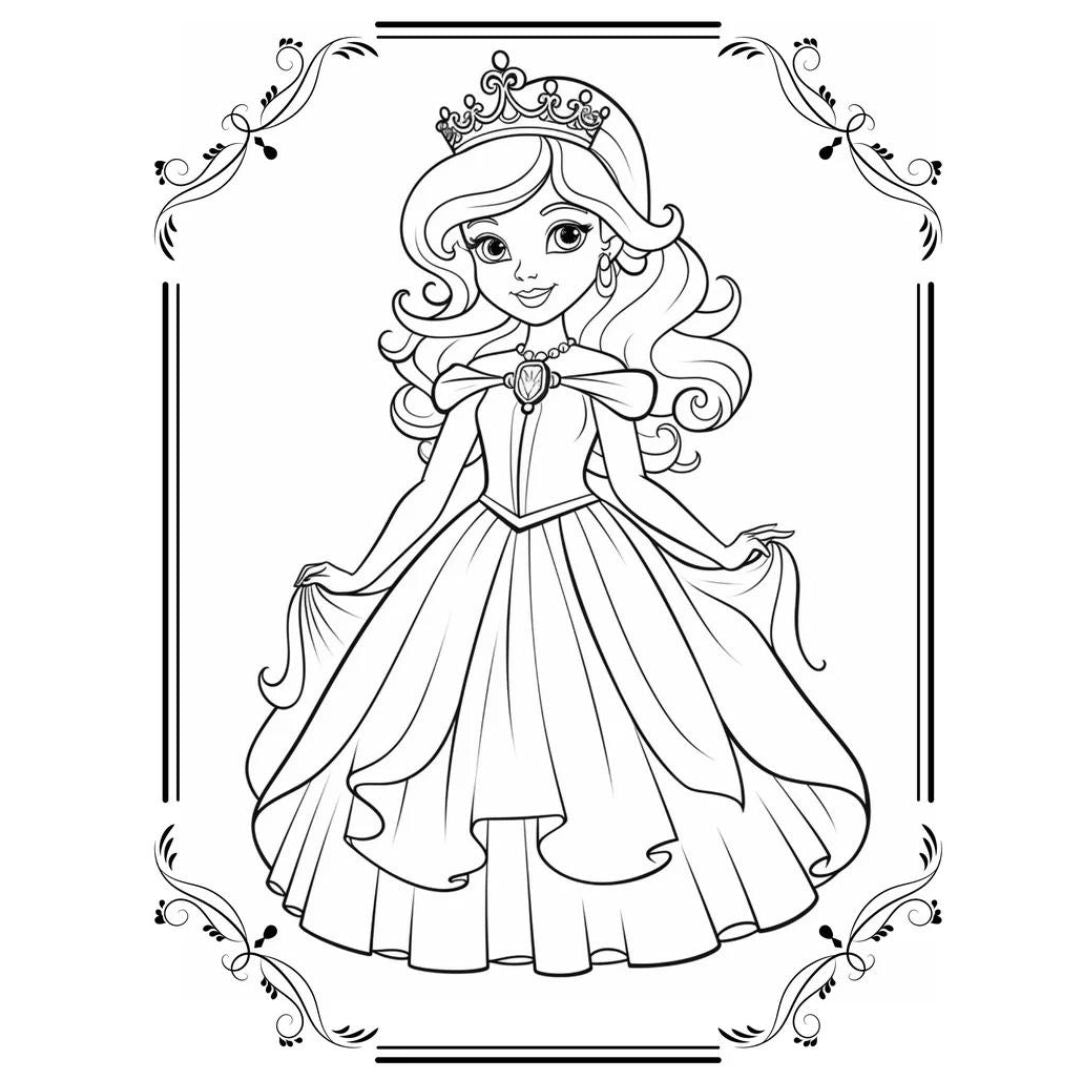 MMR - 90+ Enchanting Princess Coloring Pages with Full Master Resell Rights - Limited Time!