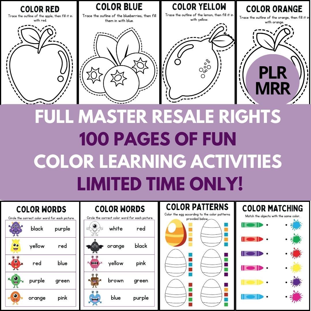 Ultimate Coloring Book Bundle: 460+ Pages of Dinosaurs, Princesses, Halloween Fun & Kawaii Unicorns with Full Master Resell Rights