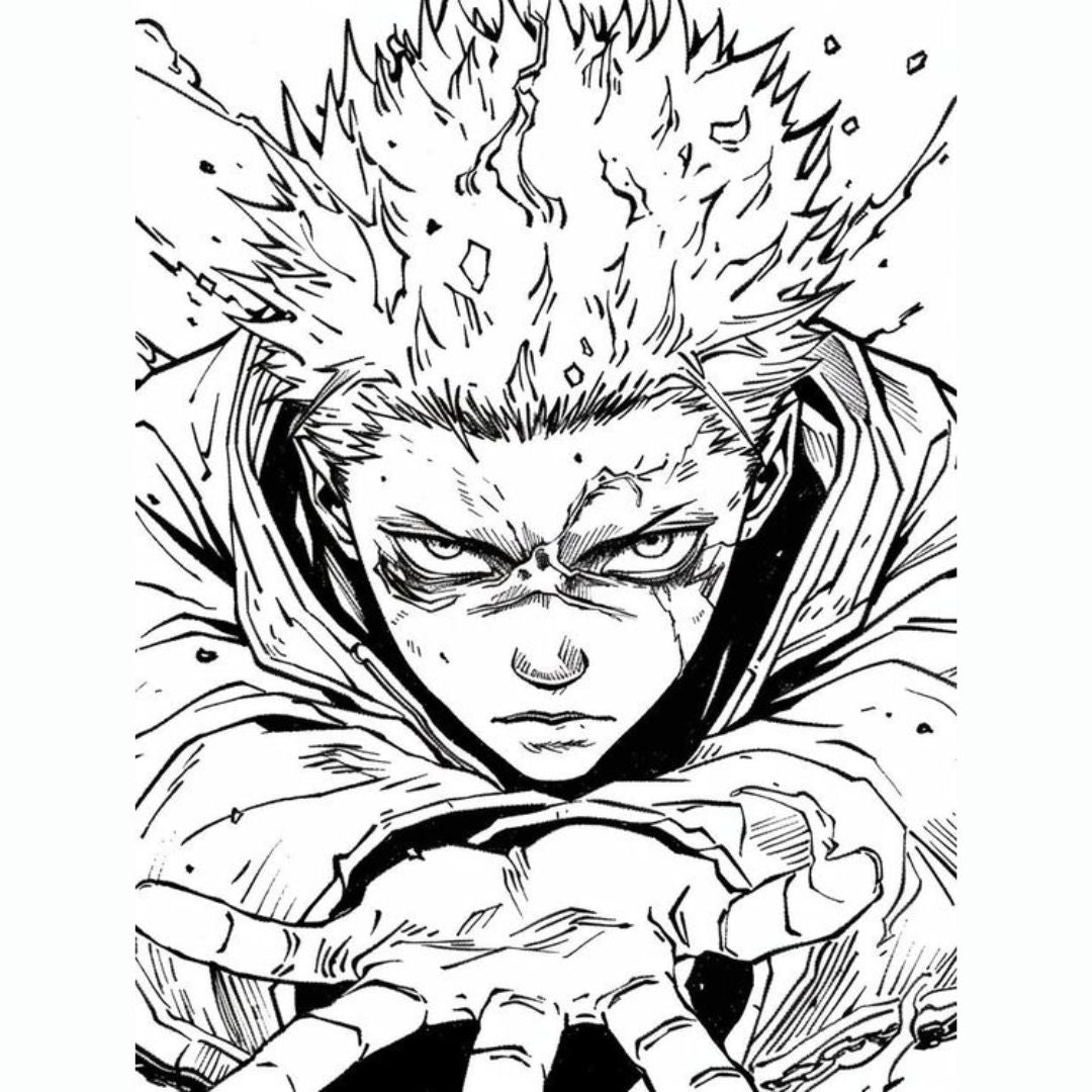 MMR - 6+ Intense Jujutsu Kaisen Coloring Pages PACK with Full Master Resell Rights - Printable PDF, Instant Download!