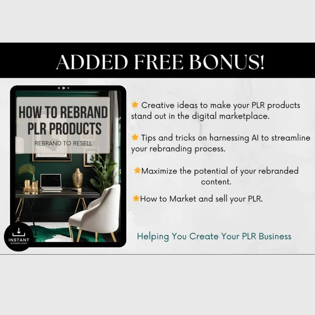 120 Digital Product Ideas with Resell Rights: Done-For-You Content, PLR eBook for Bloggers, Passive Income, and MRR