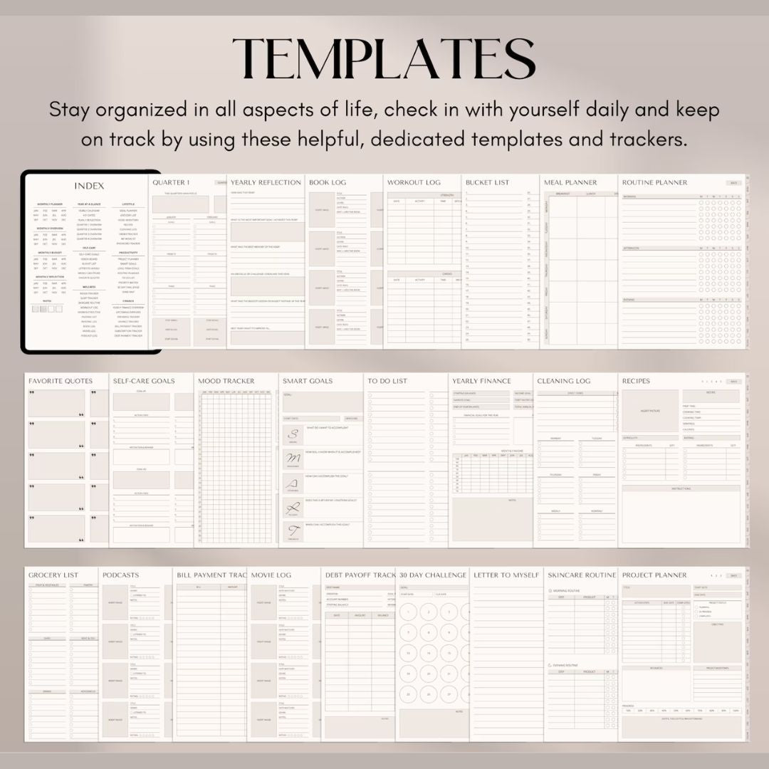 Ultimate Digital Planner: GoodNotes-Compatible Daily, Weekly & Monthly Organizer