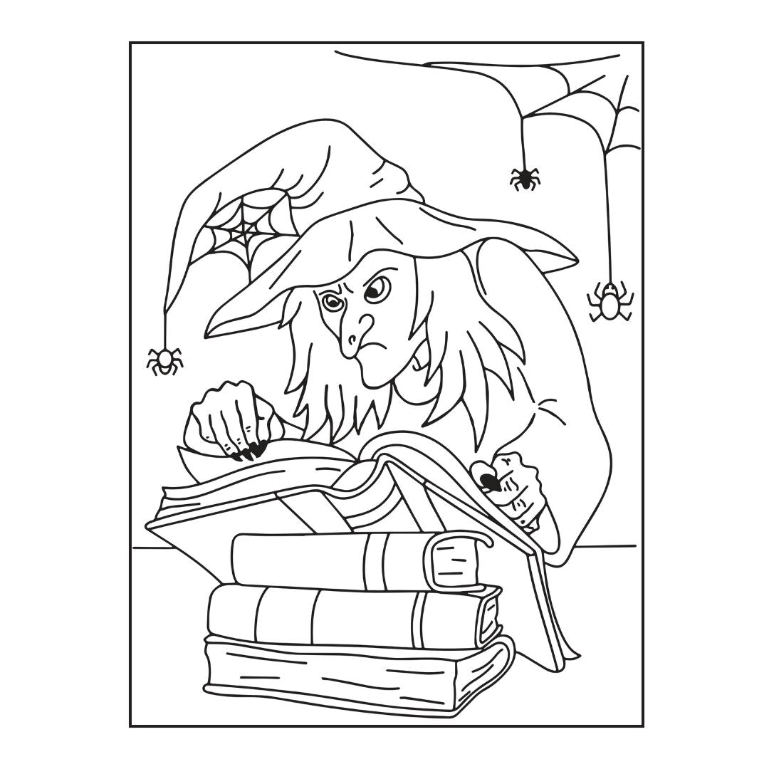 MRR - 100 Spooky Halloween Coloring Pages with Full Master Resell Rights - Limited Time