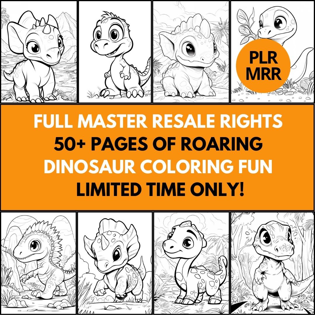 Ultimate Coloring Book Bundle: 460+ Pages of Dinosaurs, Princesses, Halloween Fun & Kawaii Unicorns with Full Master Resell Rights