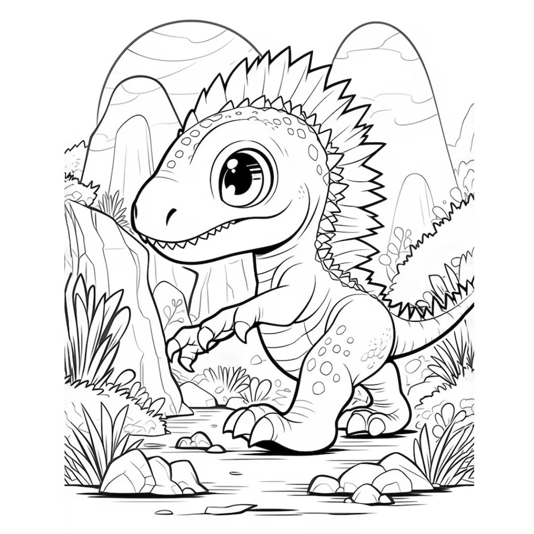 MRR - 50+ Dinosaur Coloring Pages with Full Master Resell Rights - Limited Time