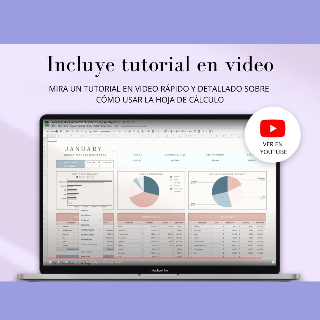 Plantilla de Presupuesto Mensual: Rastrea tus Ingresos y Gastos con Google Sheets y Excel