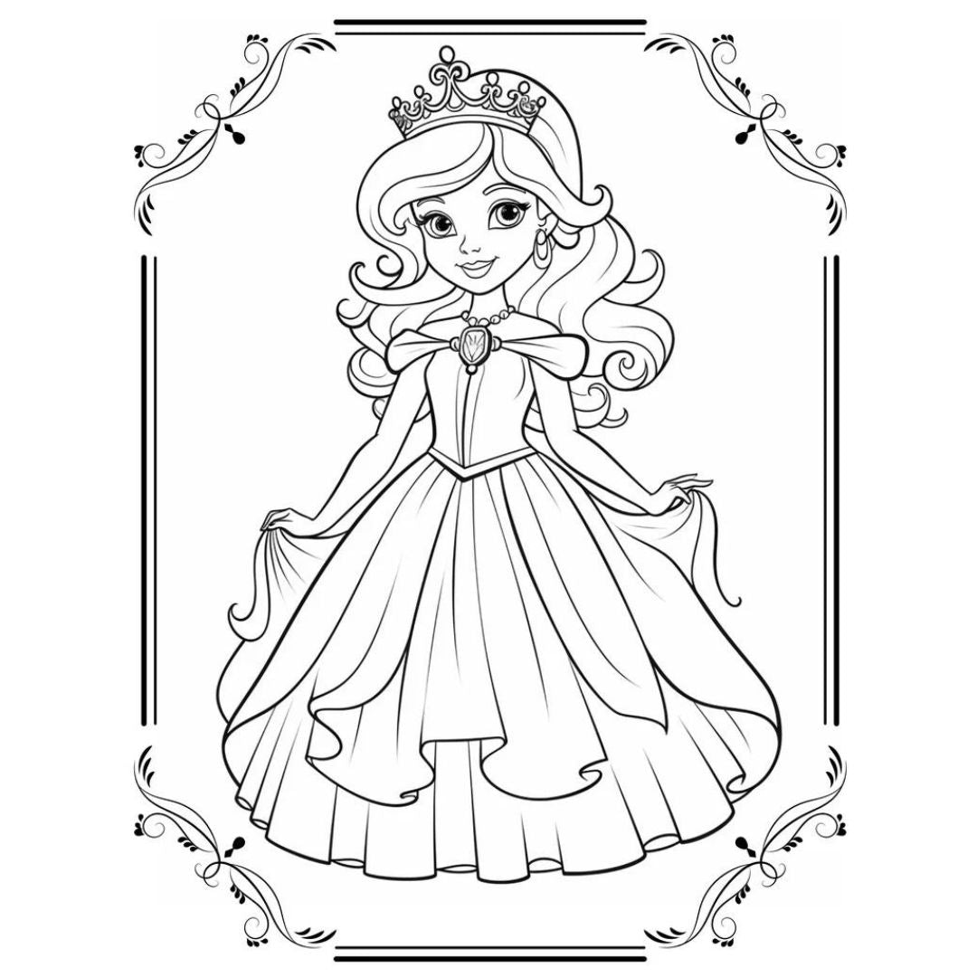 MMR - 90+ Enchanting Princess Coloring Pages with Full Master Resell Rights - Limited Time!