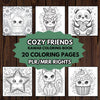 MMR - 20+ Kawaii Coloring Pages for Kids and Adults with Full Master Resell Rights - Limited Time Offer!