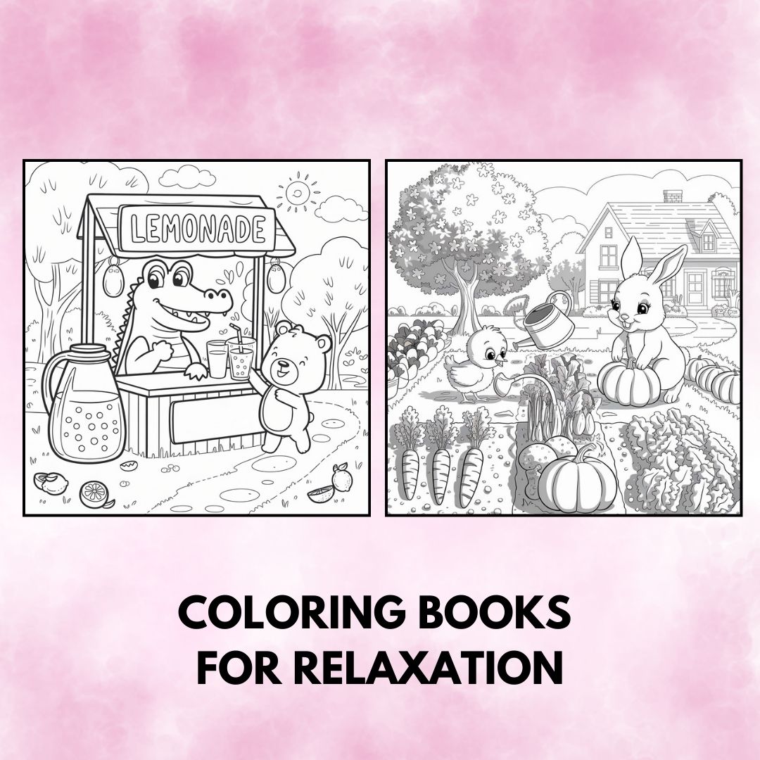 PLR Cozy Animal coloring pages featuring 8 cute animal designs with full private label rights