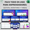 Pack Todo en Uno para Emprendedores: Gestión, Inventario y Tareas