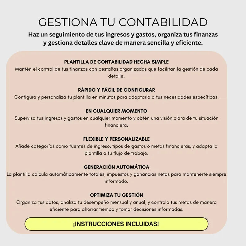 Plantilla de Contabilidad Simplificada